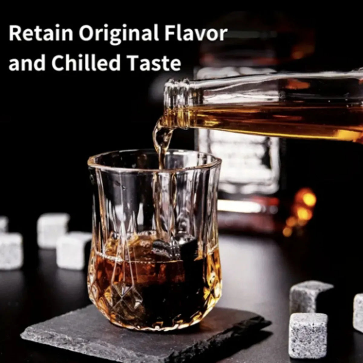 Fathers Day Gifts for Dad,Whiskey Ice Stone Box Present for Dad Papa Grandpa Step Dad Husband,Dad Gifts for Birthday Anniversary