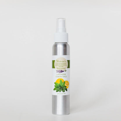 Room Fragrance Spray - Natural Air Freshener & Odor Eliminator, Luxury Essential Oil Scent for Home & Bathroom, Aromatherapy, Ideal Holiday Gift, Lavender Lemon Sage - 1 Pack, 4 Oz