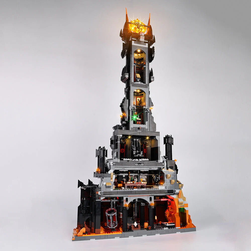 Suitable for Lego 10333 Lord of the Rings Baladu Black Tower Led Building Blocks Toy Lighting Fixtures Sets