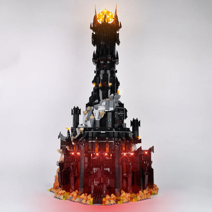 Suitable for Lego 10333 Lord of the Rings Baladu Black Tower Led Building Blocks Toy Lighting Fixtures Sets