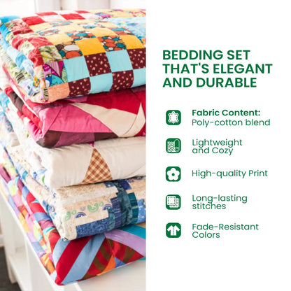Purrs and Patches 3-Piece Quilted Bedding Set NCU0DK1617