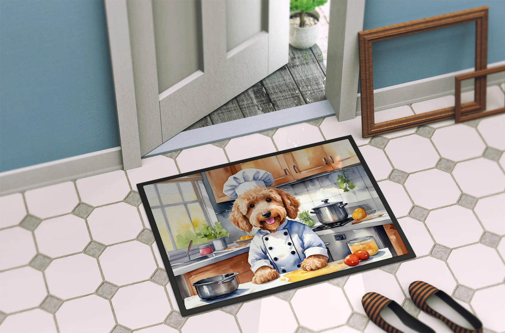 Goldendoodle the Chef Doormat