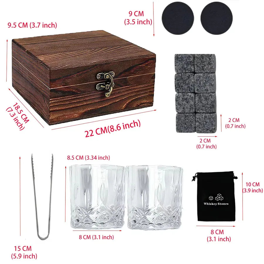 Fathers Day Gifts for Dad,Whiskey Ice Stone Box Present for Dad Papa Grandpa Step Dad Husband,Dad Gifts for Birthday Anniversary