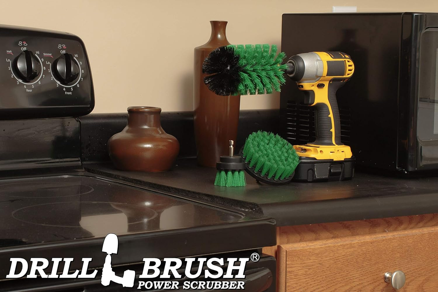 -  Oven Cleaner Brush Set - Kitchen Cleaning Brush Drill Brush Set - Kitchen Accessories - Drill Brush Attachment Countertop Scrubber Brush Set