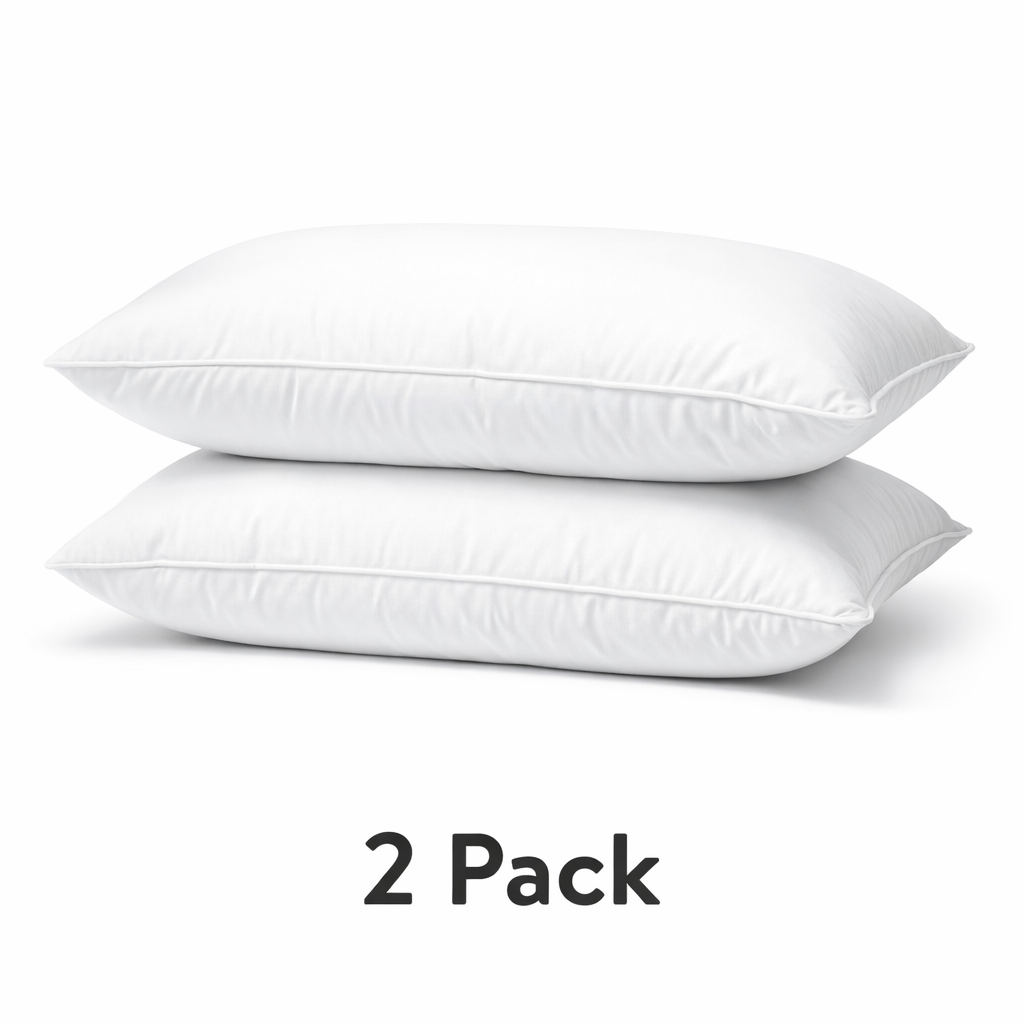 (2 Pack)  Comfort Complete Bed Pillow, Standard/Queen