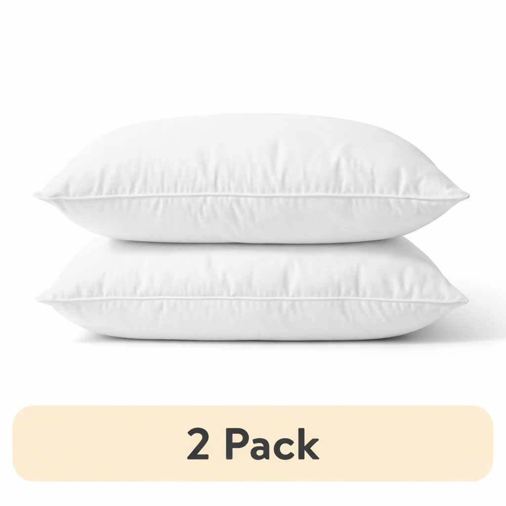 (2 Pack)  Comfort Complete Bed Pillow, Standard/Queen