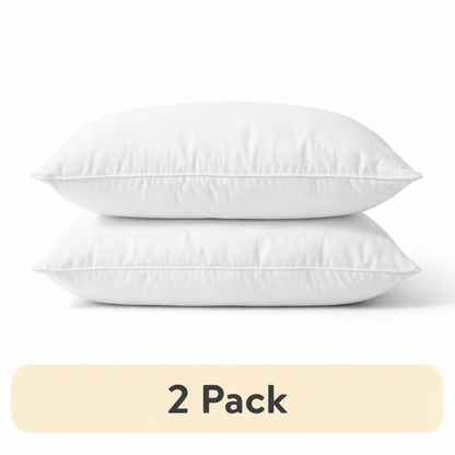 (2 Pack)  Comfort Complete Bed Pillow, Standard/Queen