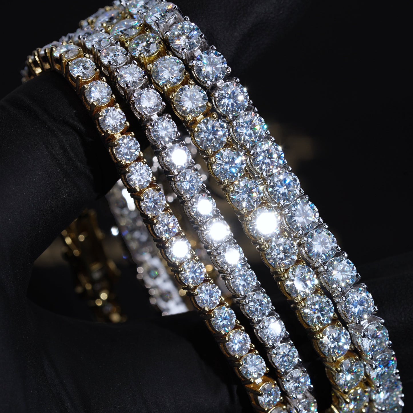 5MM 925S & VVS Moissanite Tennis Chain White Gold