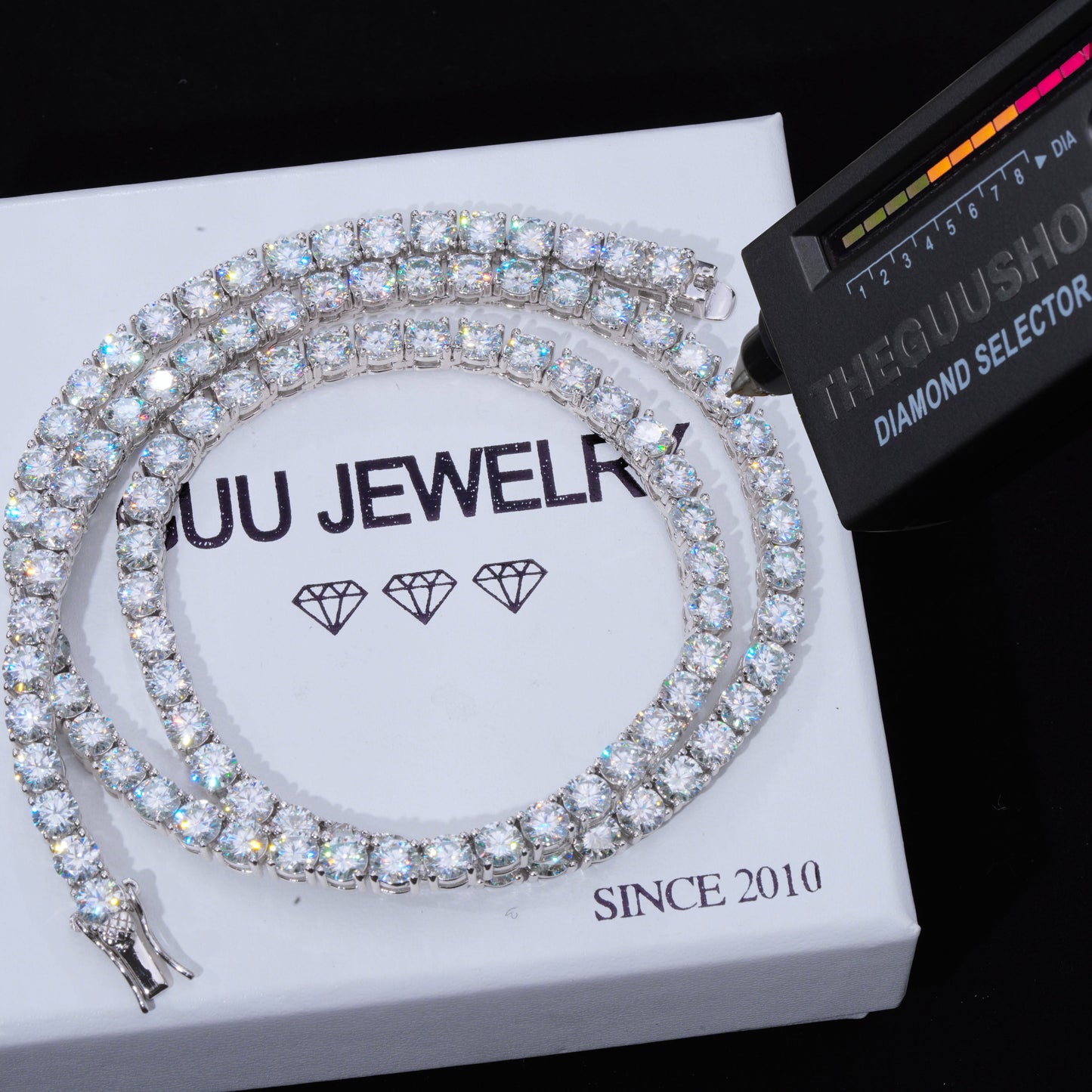 5MM 925S & VVS Moissanite Tennis Chain White Gold