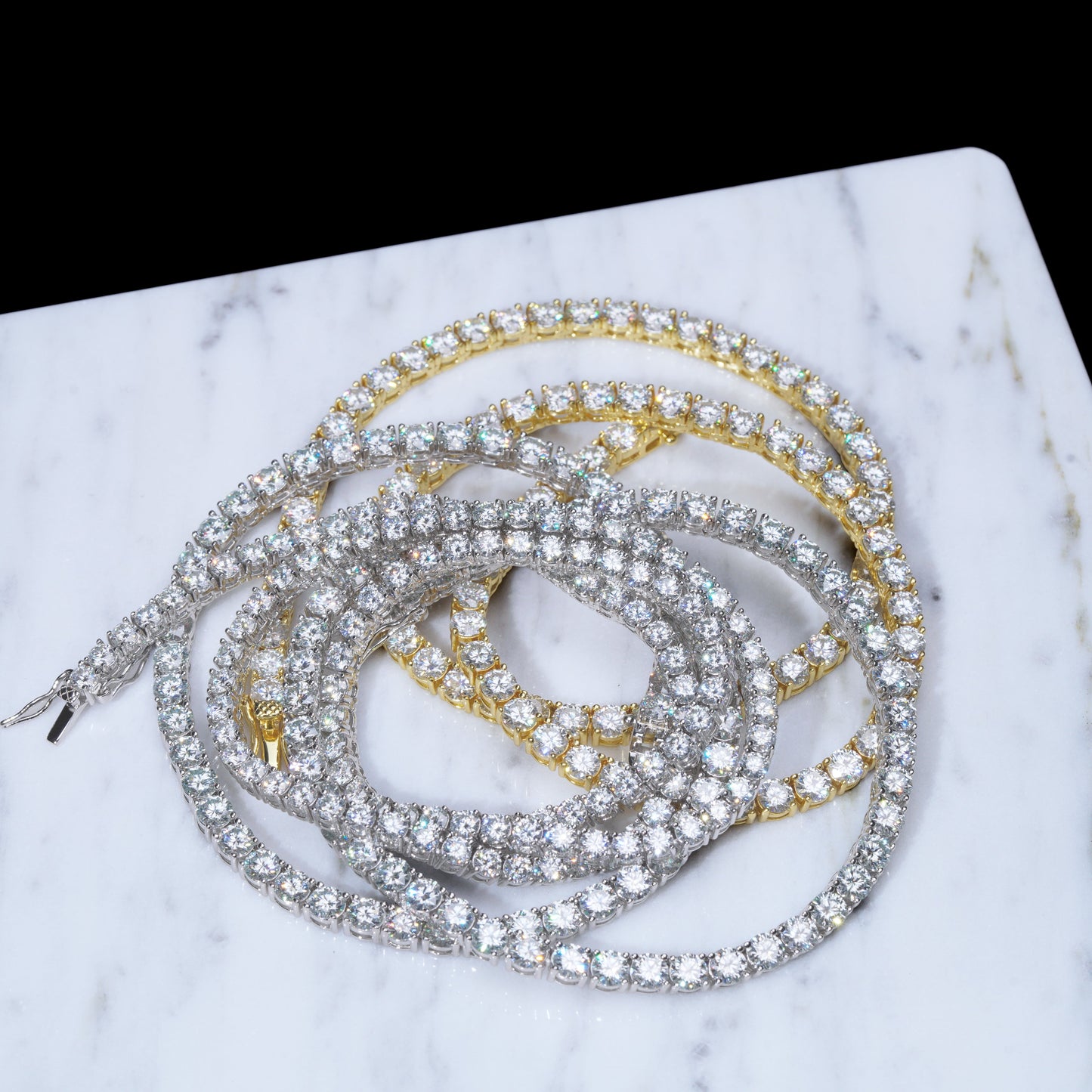 5MM 925S & VVS Moissanite Tennis Chain White Gold