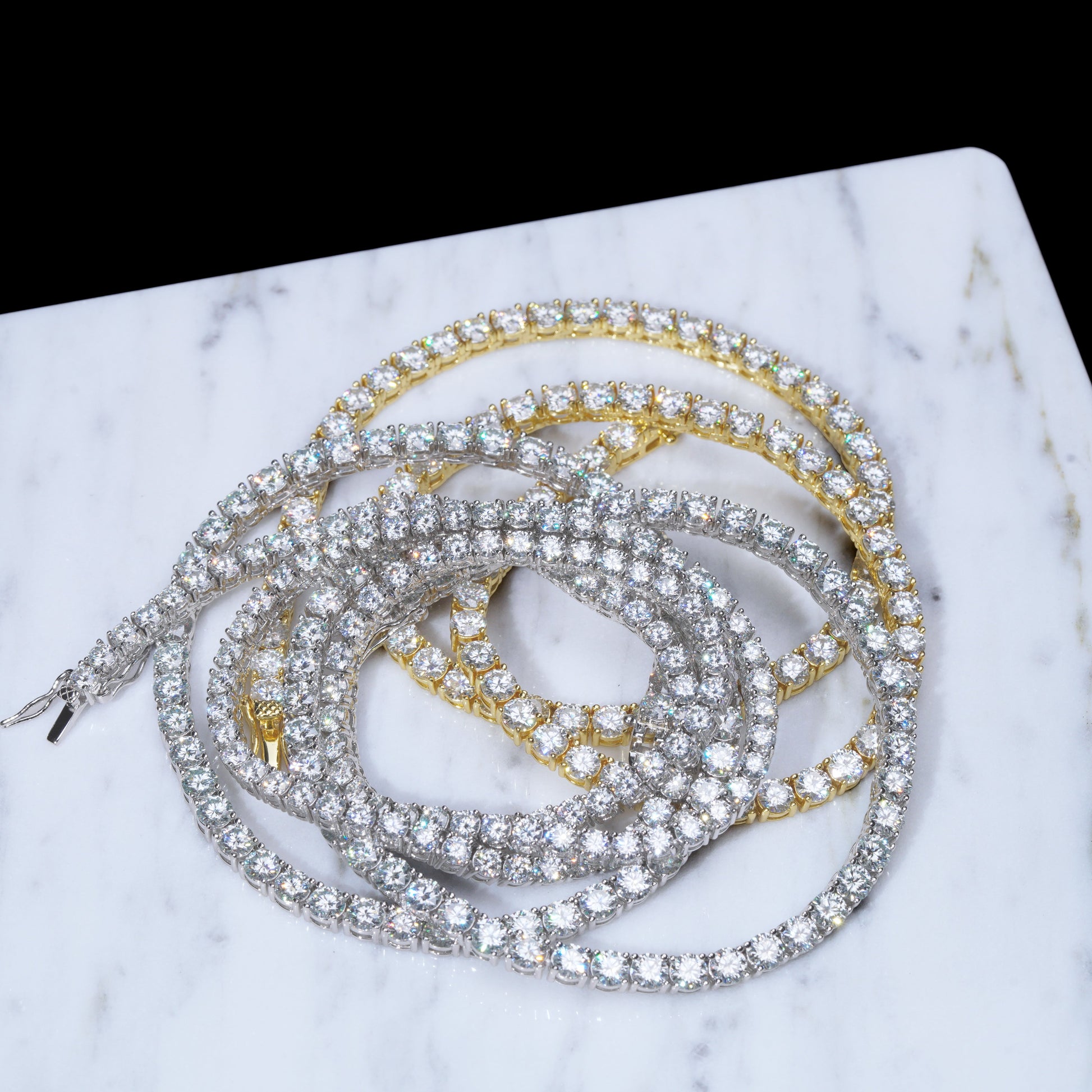 5MM 925S & VVS Moissanite Tennis Chain White Gold