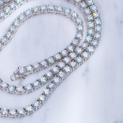 5MM 925S & VVS Moissanite Tennis Chain White Gold