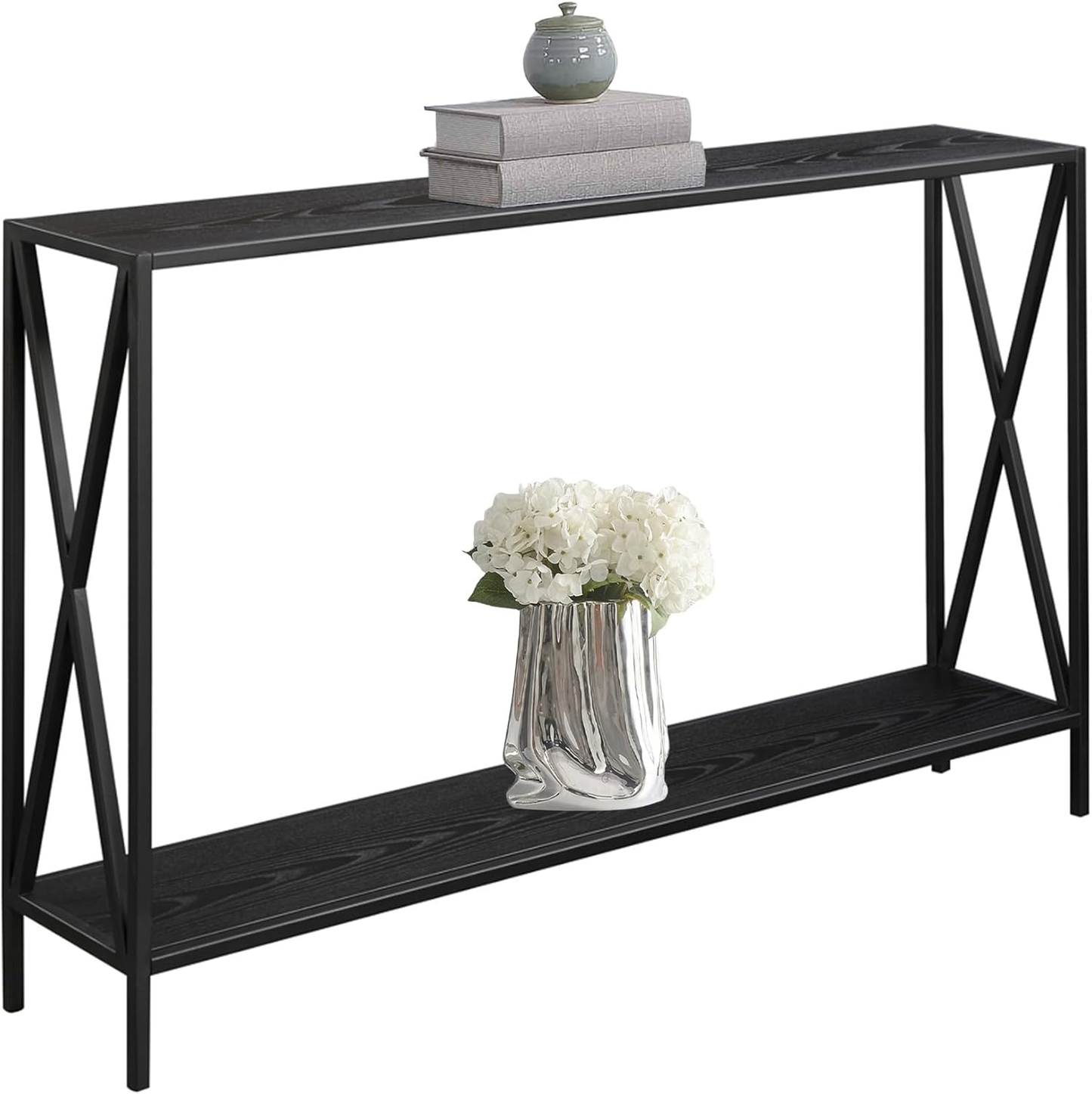 Tucson Console Table 47.25" | Modern Sofa & Entryway Hall Table in Black