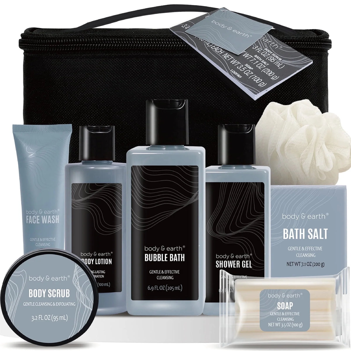 Bath Basket Sets for Men - 8 Pcs 