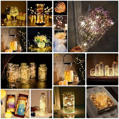 Outside 10 Pack Waterproof Mini Fairy Lights Copper with 3 Speed Modes for Christmas Decorations and Outdoor Use Battery Powered