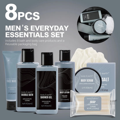 Bath Basket Sets for Men - 8 Pcs 