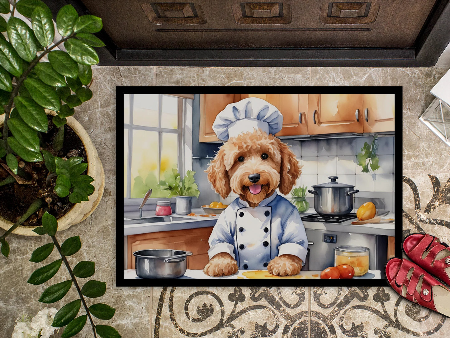 Goldendoodle the Chef Doormat