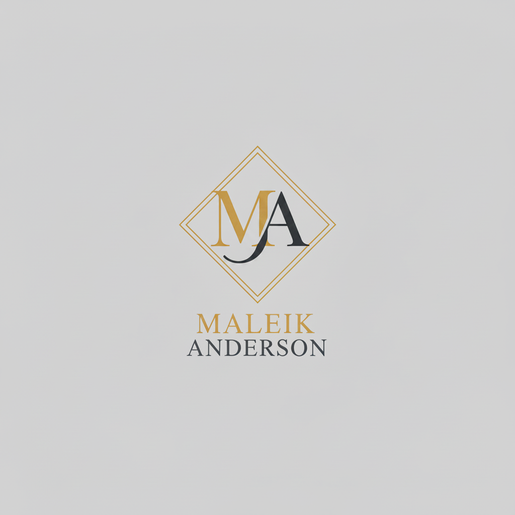 MA Monogram - Gold M, Black A